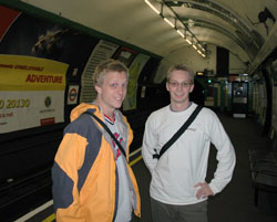 David and Travis in the Tube